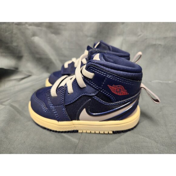 Nike Toddlers Jordan 1 Mid Easyon (PS) Sneakers Slip-On Navy Size 6 NEW IN BOX! - Picture 5 of 10